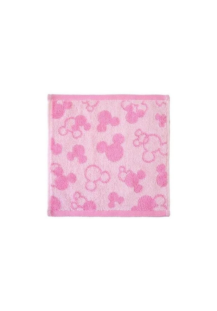 DAISO Mickey Icon Washcloth – Soft Cotton Towel, Pink
